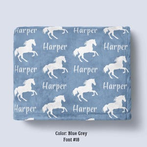 Horses Personalized Blanket With Name Gift for Cowgirl Custom Horse Blanket Horse Trainer Gift Valentines Day Western Decor Equestrian Gift