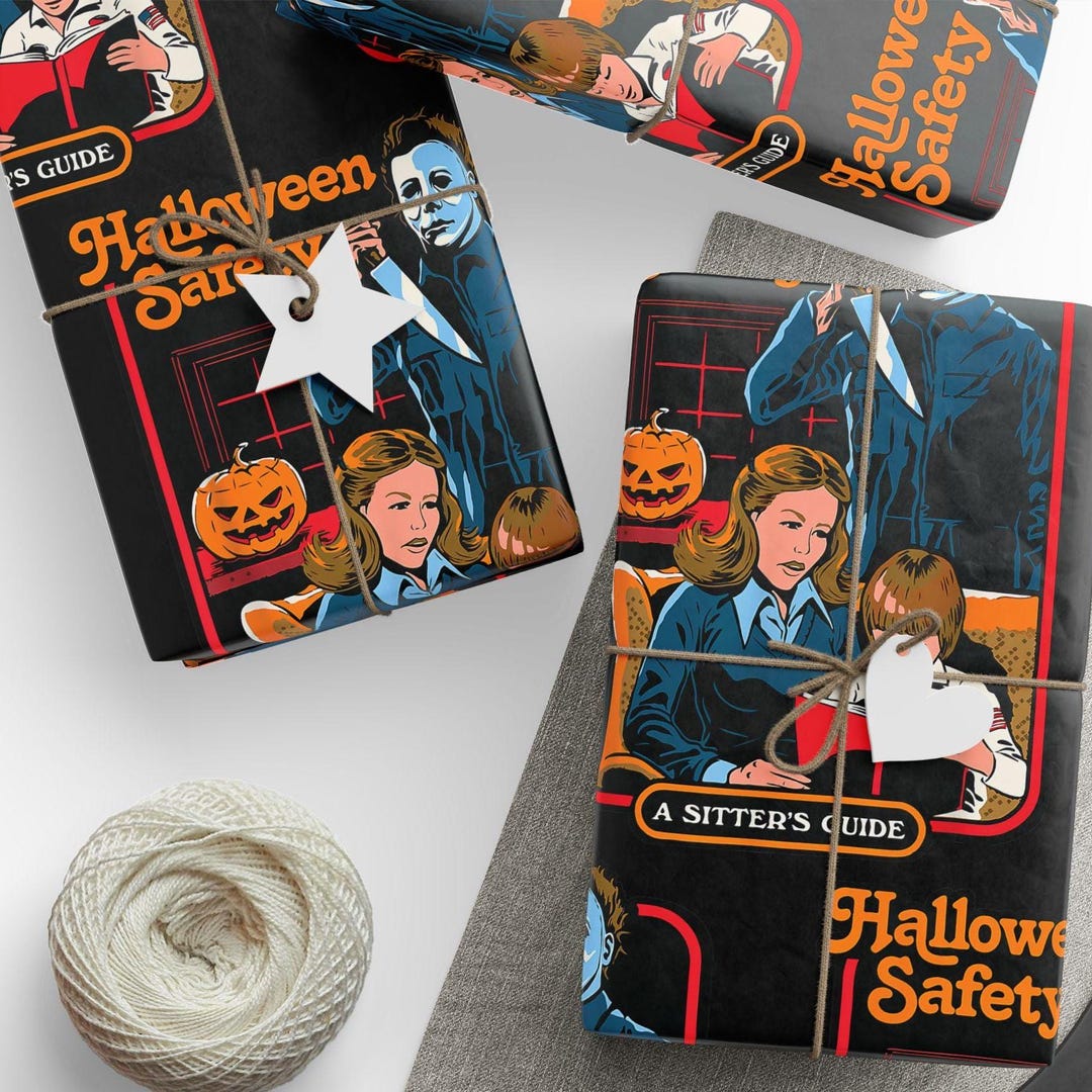 Halloween Horror Wrapping Paper, Creepy Scary Grungy Gift Wrap Etsy