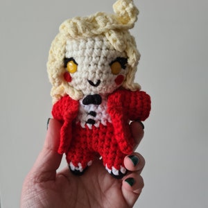 Hell's Greatest daughter Charlie Morningstar Hazbin Hotel chibi crochet doll