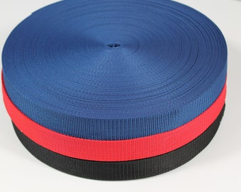 POCKET STRAP WEBBING Red Black Blue 30 mm wide