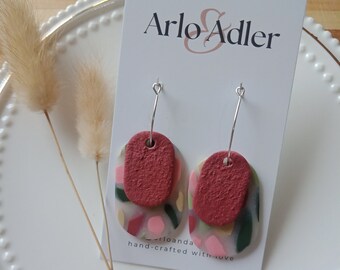 Lotte Hoop Earring | Polymer Clay Statement Earrings | Handmade Polymer Clay Earrings| Hoop Earring | Hoops