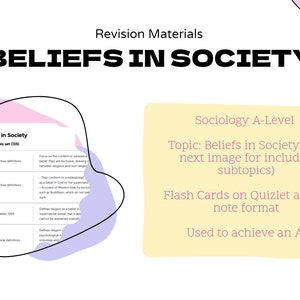 Sociology: Beliefs in Society Quizlet Flashcards & Notes
