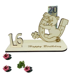 Geschenk zum 16 Geburtstag Geldgeschenk 16 18 20 30 40 50 60 70 Hufeisen