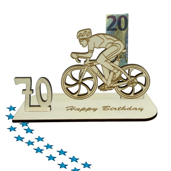 Geschenk zum 70 Geburtstag Geldgeschenk 16 18 20 30 40 50 60 70 Fahrrad Rennrad E-Bike