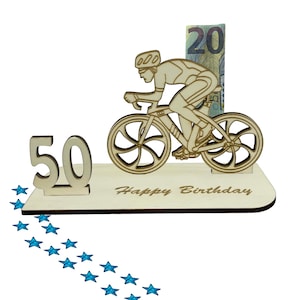 Geschenk zum 50 Geburtstag Geldgeschenk 16 18 20 30 40 50 60 70 Fahrrad Rennrad E-Bike