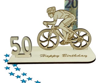 Geschenk zum 50 Geburtstag Geldgeschenk 16 18 20 30 40 50 60 70 Fahrrad Rennrad E-Bike