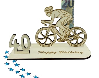 Geschenk zum 40 Geburtstag Geldgeschenk 16 18 20 30 40 50 60 70 Fahrrad Rennrad E-Bike