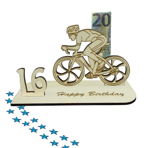 Geschenk zum 16 Geburtstag Geldgeschenk 16 18 20 30 40 50 60 70 Fahrrad Rennrad E-Bike