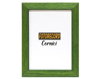 A20VE - Cornice portafoto in legno verniciato verde