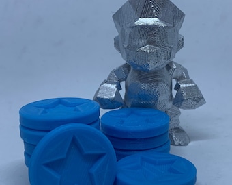 Super Mario 64 3D Printed Blue Coins | Pack of 12 Coins | Grab them before they disappear!
