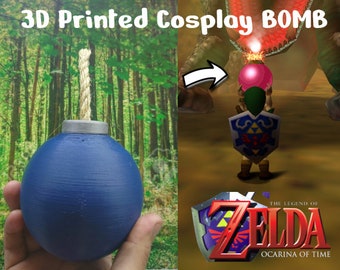 Bring the Legend to Life: 3D Printed Zelda Ocarina of Time Bomb Replica for Decoration & Cosplay | Nostalgia Unleashed! Nintendo 64