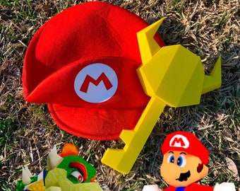 Super Mario 64 Bowser Schlüssel Replik - Nostalgisches 3D-gedrucktes Sammlerstück | Material aus aktueller Spiel-Cartridge-Datei!