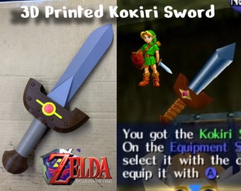 Legend of Zelda Ocarina of Time 3D Printed Kokiri Sword Replica - Crafted with Precision for Gamers & Collectors. Nostalgia Awaits!