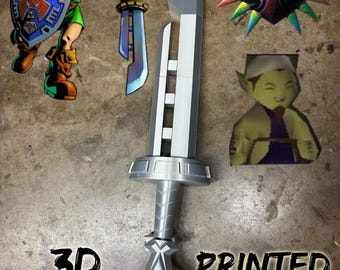 Legend of Zelda Razor Sword Replica – 3D Printed PLA | Majora's Mask Cosplay, Display, Photo Prop