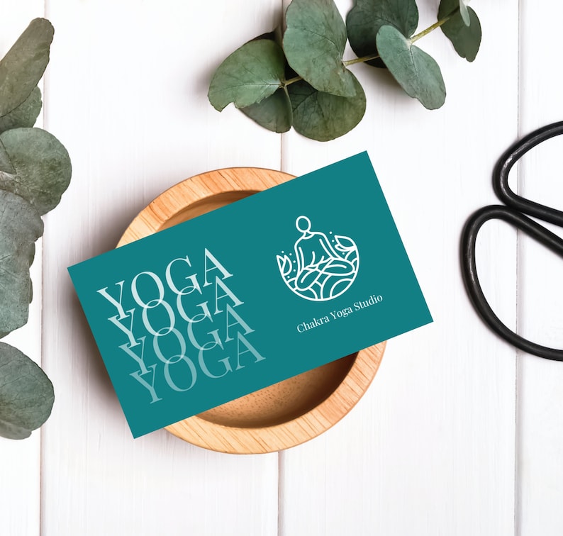 Yoga Business Card, Yoga Business Marketing, Yoga Business Stationery
