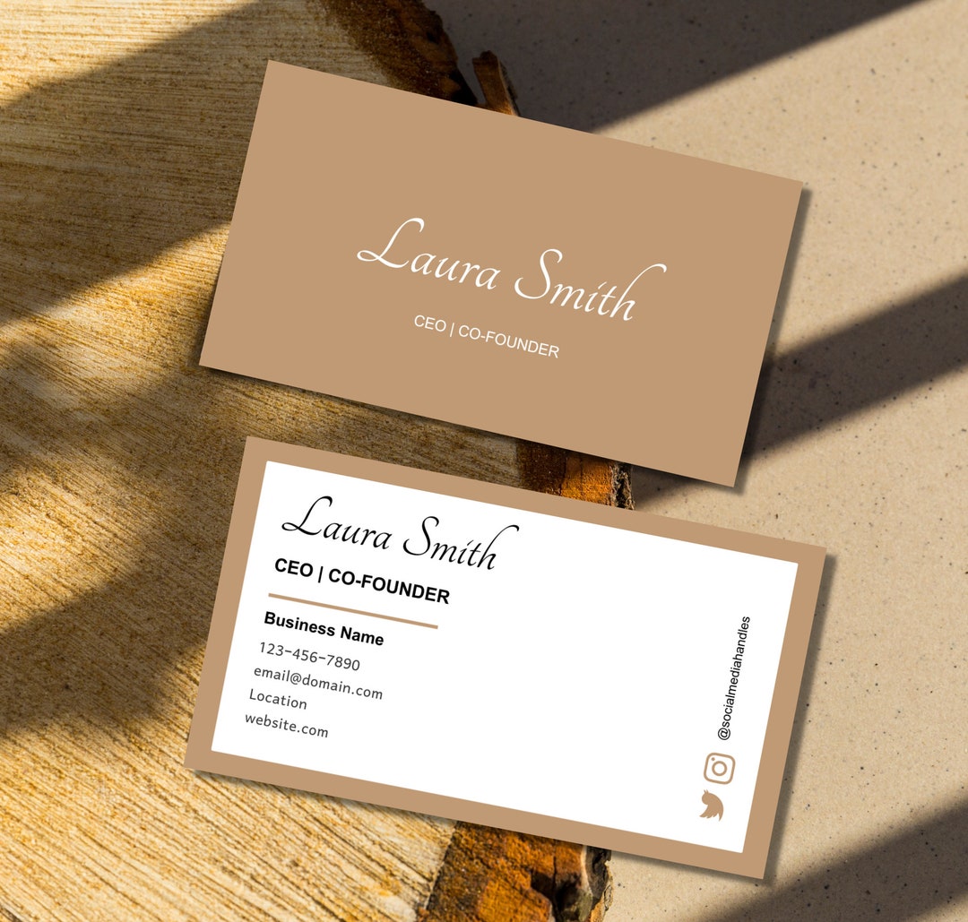 Founder Business Card Template, CEO Business Card Printable Business