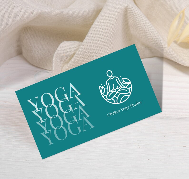 Yoga Business Card Yoga Business Marketing Yoga Business Etsy