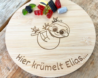 Schneidebrett, Holzbrett, Frühstücksbrett für Kinder, personalisiert