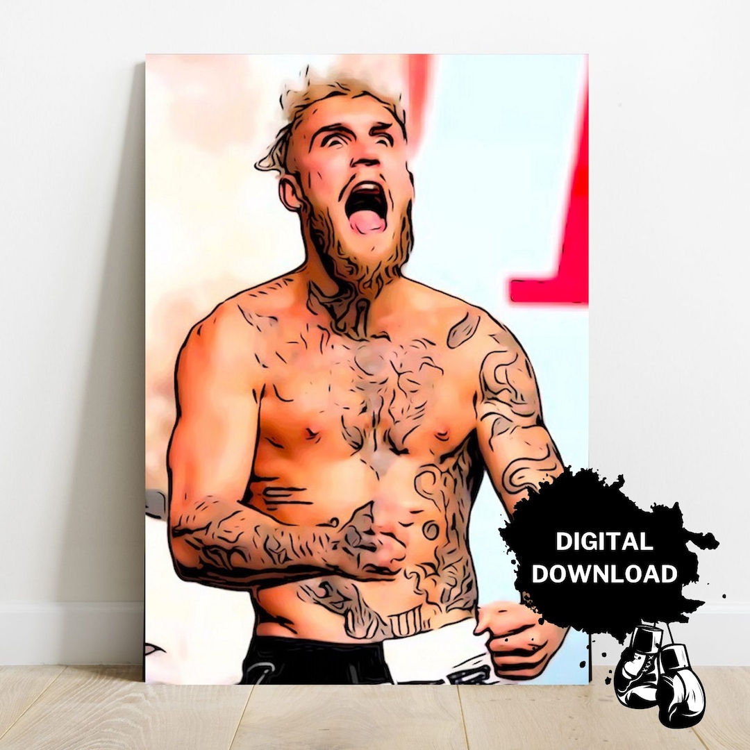 Jake Paul Boxing Poster Printable Wall Art Boxing Poster Etsy