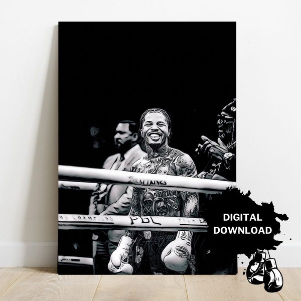 Gervonta Davis Fighter Poster, Undisputed, Champion, Face of Boxing, Printable Wall Art, Boxing Poster, Pound-for-Pound, Sports Art