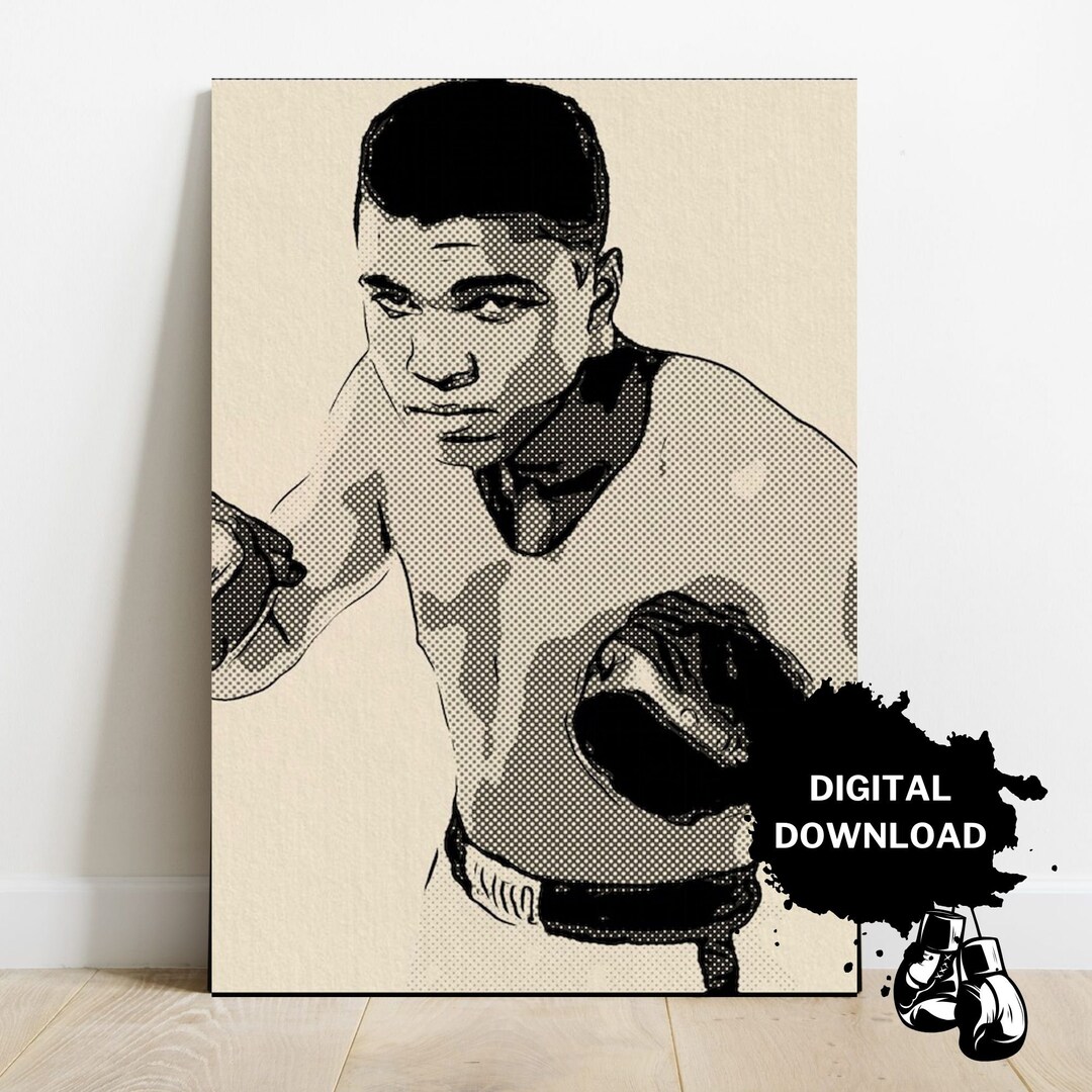 Muhammad Ali Poster Greatest Heavyweight Boxer Greatest of Etsy