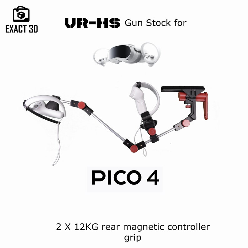 VR Gunstock Works With Pico 4 : VR-HS Semi Magnetic - Etsy