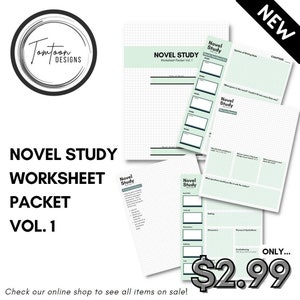 Novel Study Worksheet Packet Vol. 1