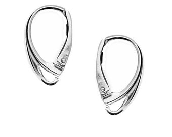 925 Leverback Earring Hooks, Solid Sterling Silver DIY Leverbacks, Great For Adding Charms, 925 Lever Backs,  Bulk Buy Available
