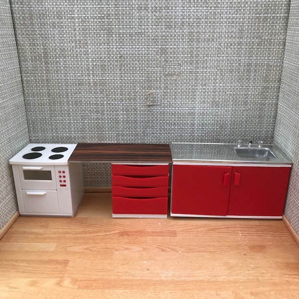 Cocina Brio para casa de muñecas / también adecuada para Lundby