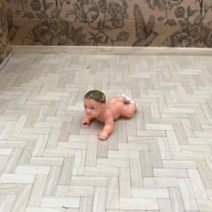 Lundby baby doll for the dollhouse / vintage / Sweden