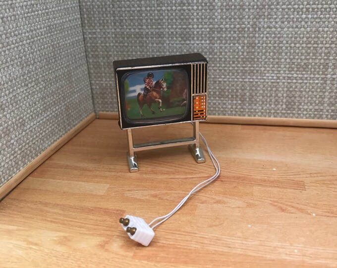 Lundby TV With Lighting for the Dollhouse Etsy