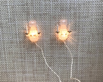 Lundby wall lamps crystal lamps for dollhouses