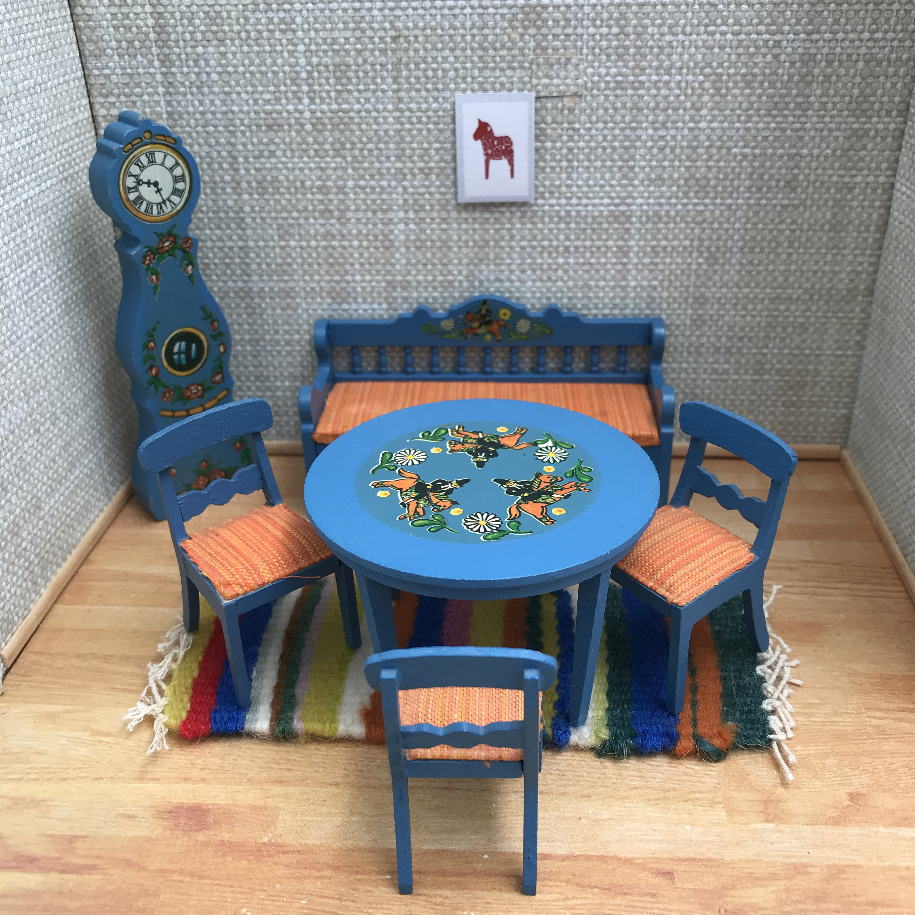 ドールハウス用ブルーのLundby家具 / ヴィンテージ / スウェーデン