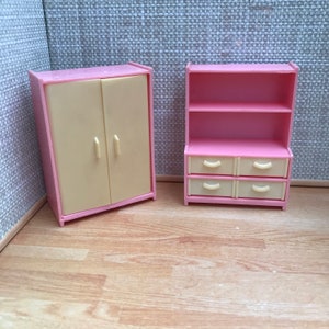 Plastic furniture for dollhouse,  JEAN W.Germany 70s