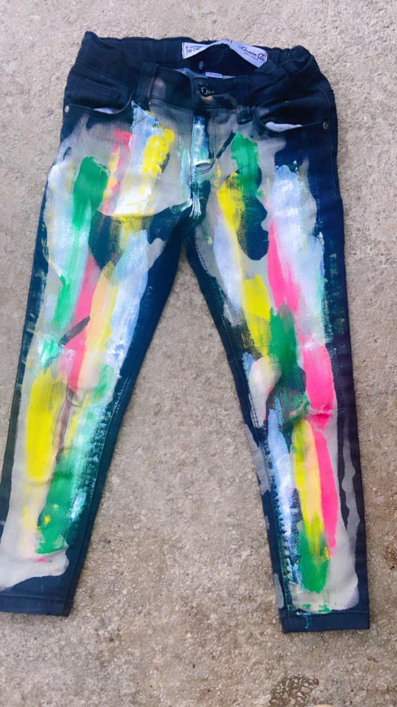 Graffiti Painted Jeans Etsy Australia