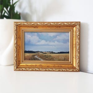 Small Landscape Painting Print, Delicate Wall Decor -  UNFRAMED