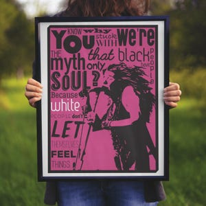 Janis Joplin Art Print | Rock Music Wall Art | Soul Quote Poster | Digital Download