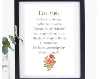 Mothers Day keepsake print