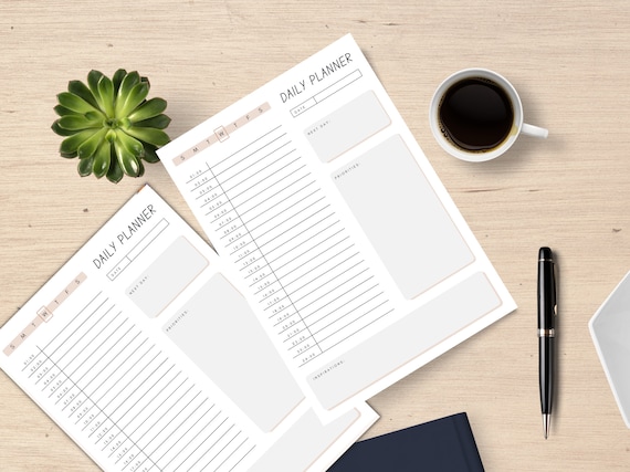 Printable Personal Daily Planner Priority Journal Action - Etsy