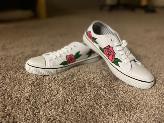 custom rose shoes