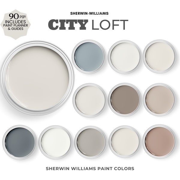 Sherwin Williams City Loft Coordinating Colors ~ Whole House Paint Colors ~ Colors for Open Floor Plans