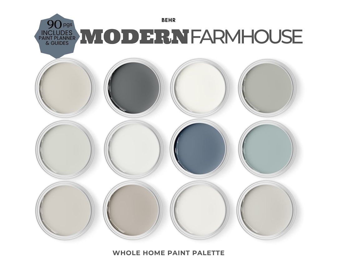 Behr Modern Farmhouse Color Palette Paint Colors Includes Behr Perfect