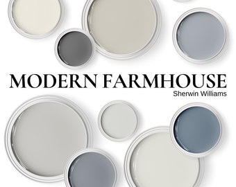 Farmhouse Paint Colors Sherwin Williams ~ Modern Farmhouse Color Palette For Whole House Interior And Color Schemes For Exterior.