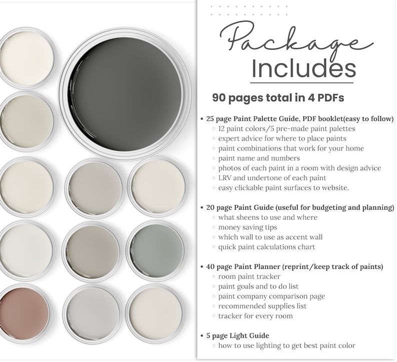 Iron Ore Paint Color Palette With Coordinating Colors to Use Etsy
