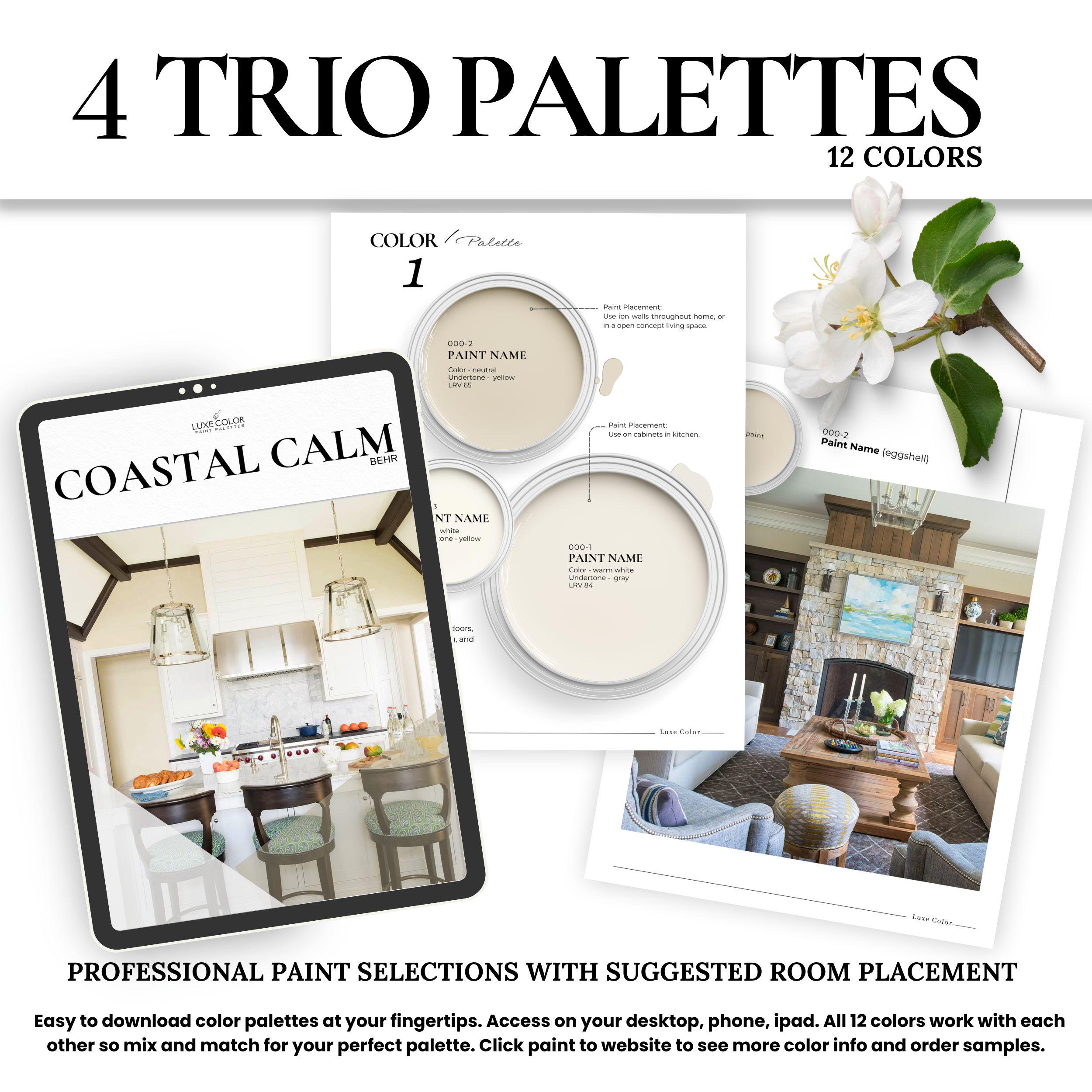 Behr Coastal Paint Colors ~ This Color Palette Includes Behr Swiss ...