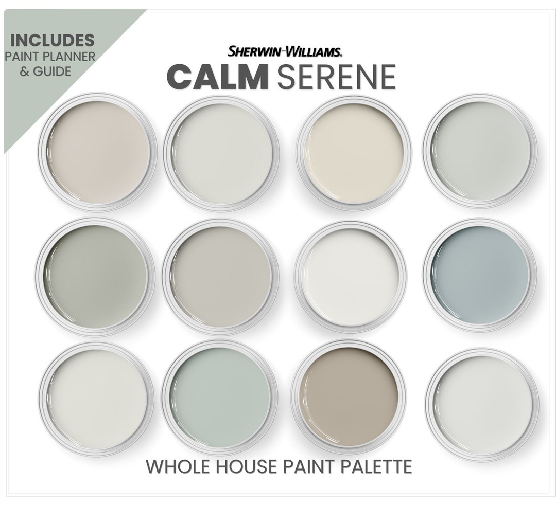 Calm Paint Colors Serene Calming Colors for Bathroom Etsy