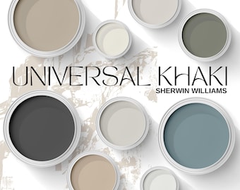 Sherwin-Williams Universal Khaki Color Palette – 2026 Color of the Year | SW 6150 | Neutral Beige Earth Tones for Modern Interiors
