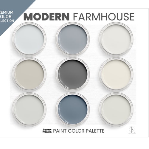 Coastal Farmhouse Paint Palette Sherwinwilliams Farmhouse Etsy