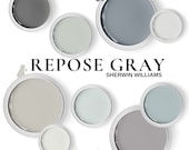 Sherwin Williams Repose Gray Color Palette ~ Coordinating Colors For Interior And Exterior.