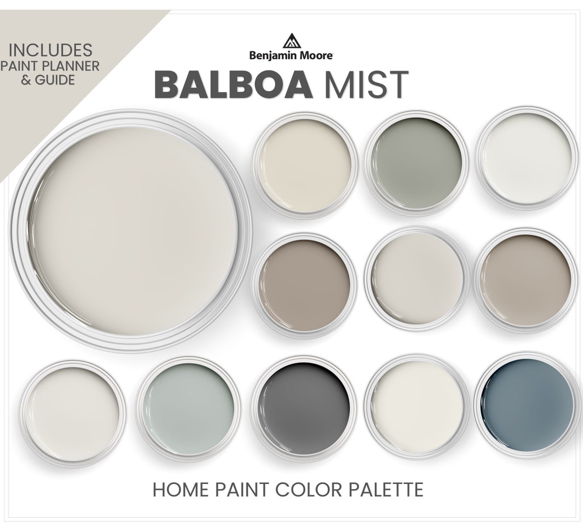 Benjamin Moore Balboa Mist Color Combinations With BM Etsy